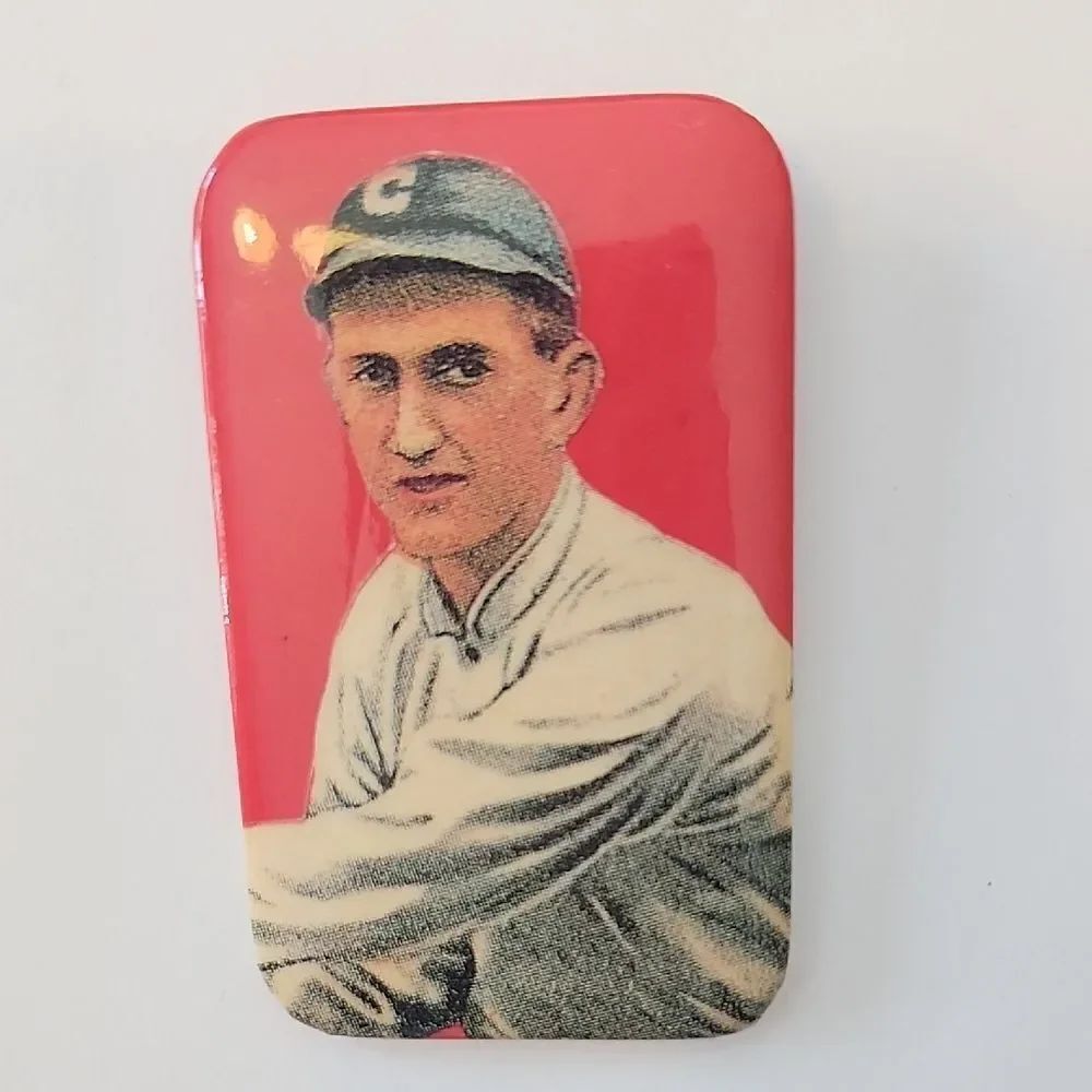 Vintage Baseball Player Brooch Pin